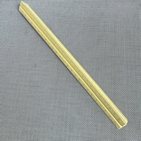 Charvoz Engineer Scale 30-1214 wood triangular Ruler Drafting - Picture 3 of 6